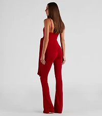 Tied Knots Surplice Jumpsuit