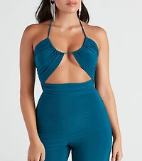 Sleek And Sultry Halter Jumpsuit
