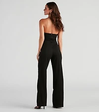 New Fling Crepe Strapless Jumpsuit