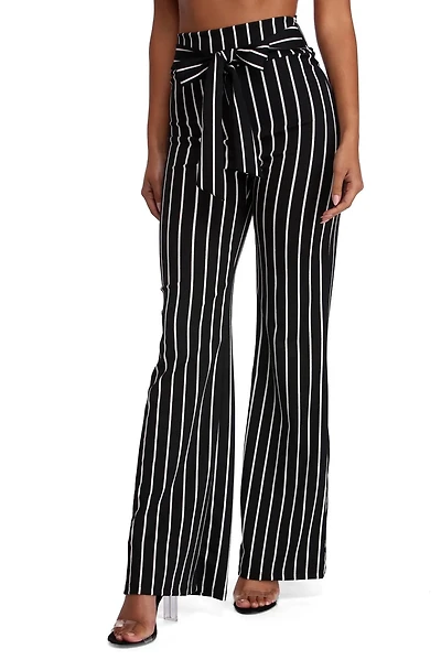 Classic Stripes Tie Waist Pants