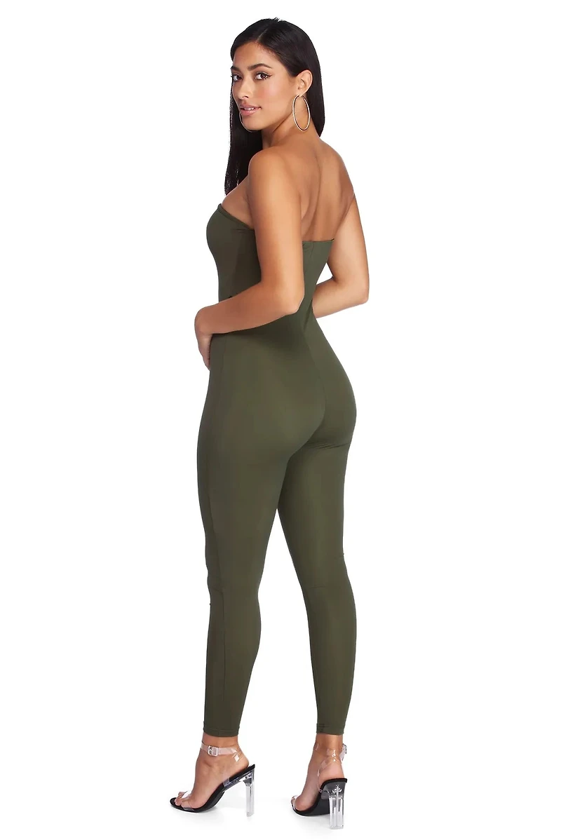 On Point Strapless Catsuit