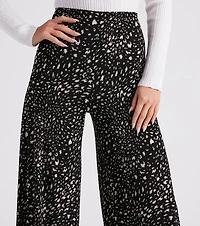 Fabulous Flair Leopard Print Wide-Leg Pants