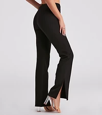 Fashion Mogul Slit Trouser Pants