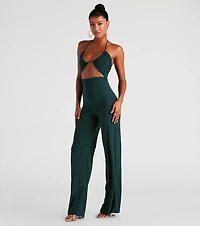 Sleek And Sultry Halter Jumpsuit