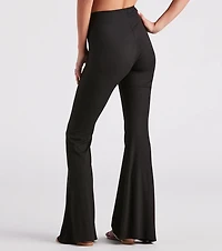 On A Flare High-Rise Knit Pants