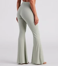 On A Flare High-Rise Knit Pants