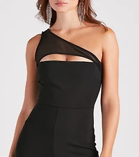 Chic Night Out One-Shoulder Jumpsuit