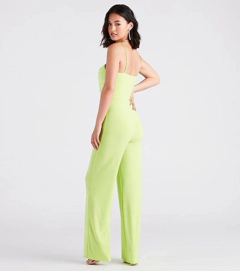 Electric Nights Sleeveless Wide-Leg Jumpsuit