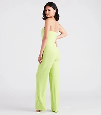 Electric Nights Sleeveless Wide-Leg Jumpsuit