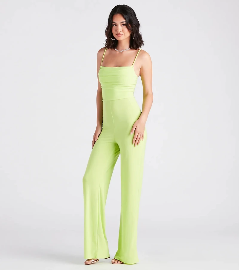 Electric Nights Sleeveless Wide-Leg Jumpsuit
