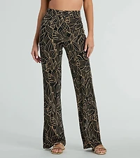 Island Sun Tropical High Rise Palazzo Pants