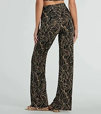 Island Sun Tropical High Rise Palazzo Pants