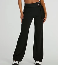 Walk The High Rise Belted Crepe Trouser Pants
