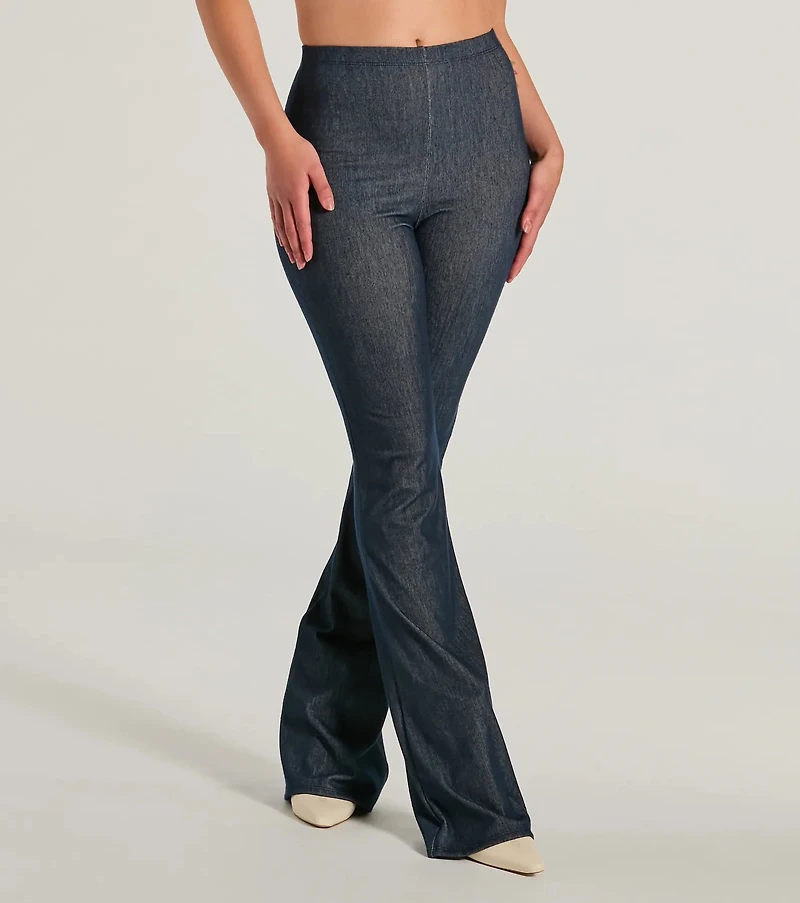 Cause A Commotion High Rise Flare Denim Pants