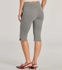 Cool Girl Vibes High Waist Gingham Capri Pants