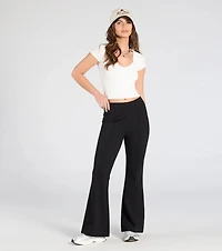 On The Go Ponte Knit Flare Pants