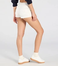 Flirty Vibes Ruffled Knit Hot Shorts