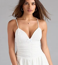 Sweet Era V-Neck Ruffled Romper