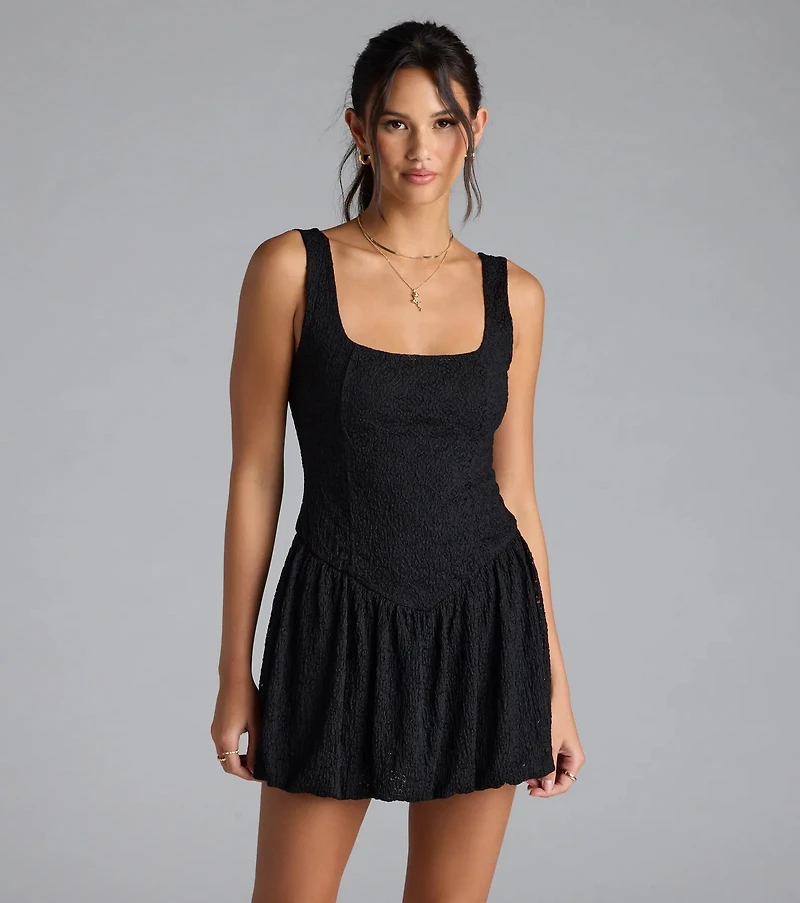 Gorgeous Energy Lace Skort Bubble Romper
