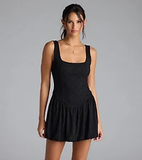 Gorgeous Energy Lace Skort Bubble Romper