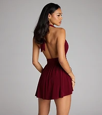 Kiss the Spotlight Halter Romper