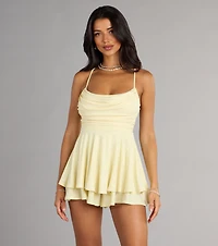 Shine All Night Glitter Knit A-Line Romper