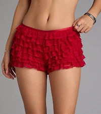 Chic Fairytale Tiered Lace Hot Shorts