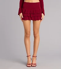 Sensational Match Ruffle Mini Skort