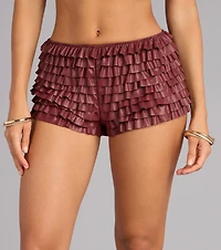 Cheeky Flirt Ruffle Shorts