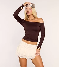 Lace With Attitude Ruffle Mini Skort