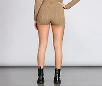 Cutie Cable Knit Shorts
