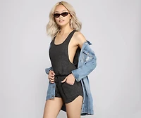 Basic To Basics Ribbed Knit Romper