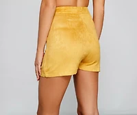 Chic Cutie Faux Suede Skort