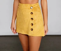 Chic Cutie Faux Suede Skort