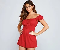 Flirty Style Smocked Romper