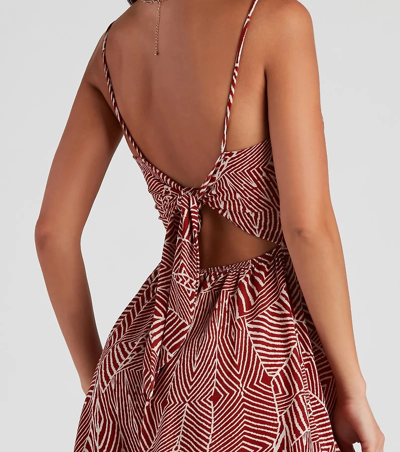 Jungle Cruise Geo Tie-Back Romper