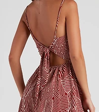 Jungle Cruise Geo Tie-Back Romper