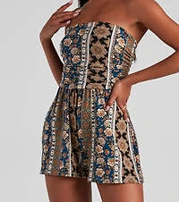 Boho Baby Tube Side Ruched Romper