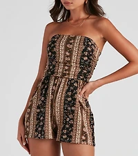 Boho Baby Tube Side Ruched Romper