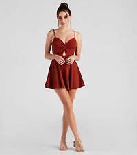 Trendy Twist-Front Skater Romper