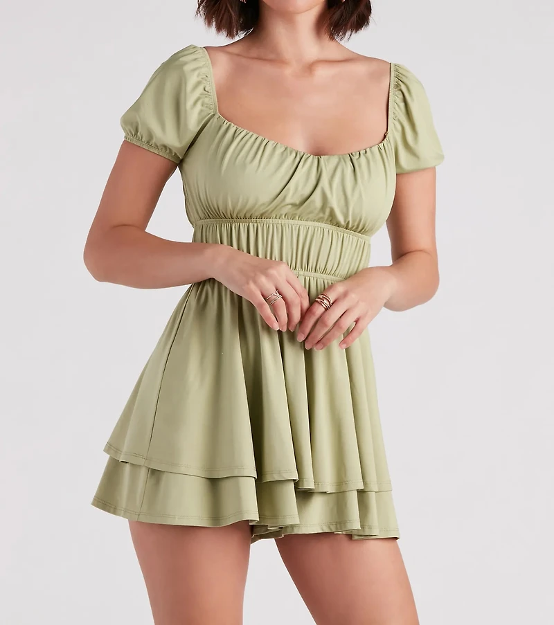 Flirty Style Ruched Romper