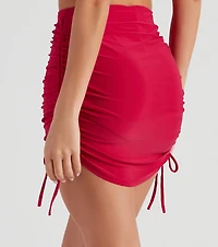 Flirty Ties Ruche Knit Skort