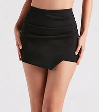 Under Wraps Asymmetrical Mini Skort