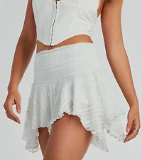 Alluring Flirt High-Rise Lace Mini Skort