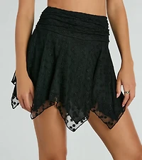 Playing The Field Floral Embroidered Mesh Skort