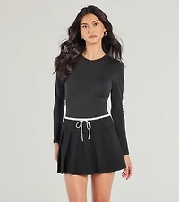 Flirty Sport High-Rise Pleated Mini Skort
