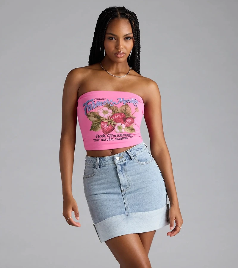 Feeling Fun Cuffed Denim Mini Skirt