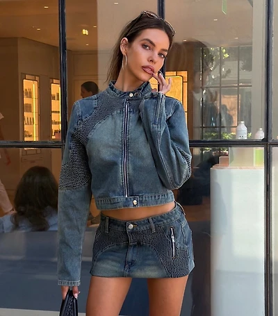 Street Mood Denim Mini Skirt