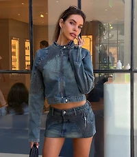 Street Mood Denim Mini Skirt
