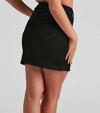 Ally High Rise Denim Mini Skirt by Windsor